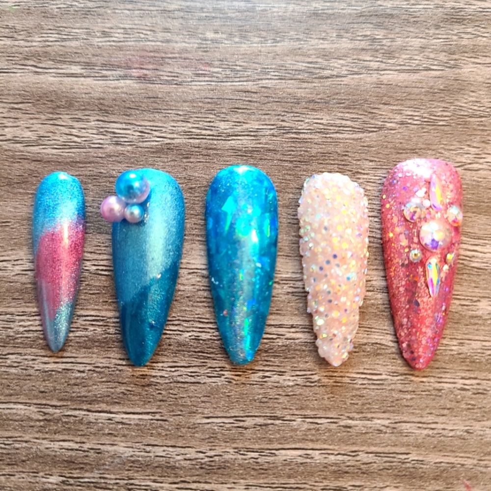 Cotton Candy Mermaid Press-on Nails